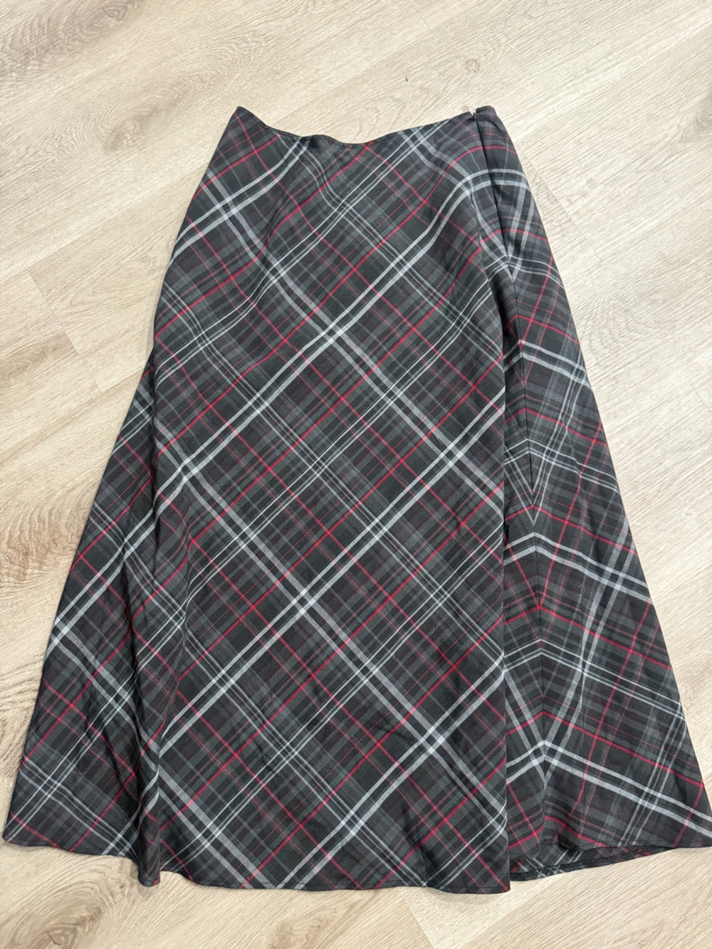 Vintage Y2K goth plaid maxi skirt
